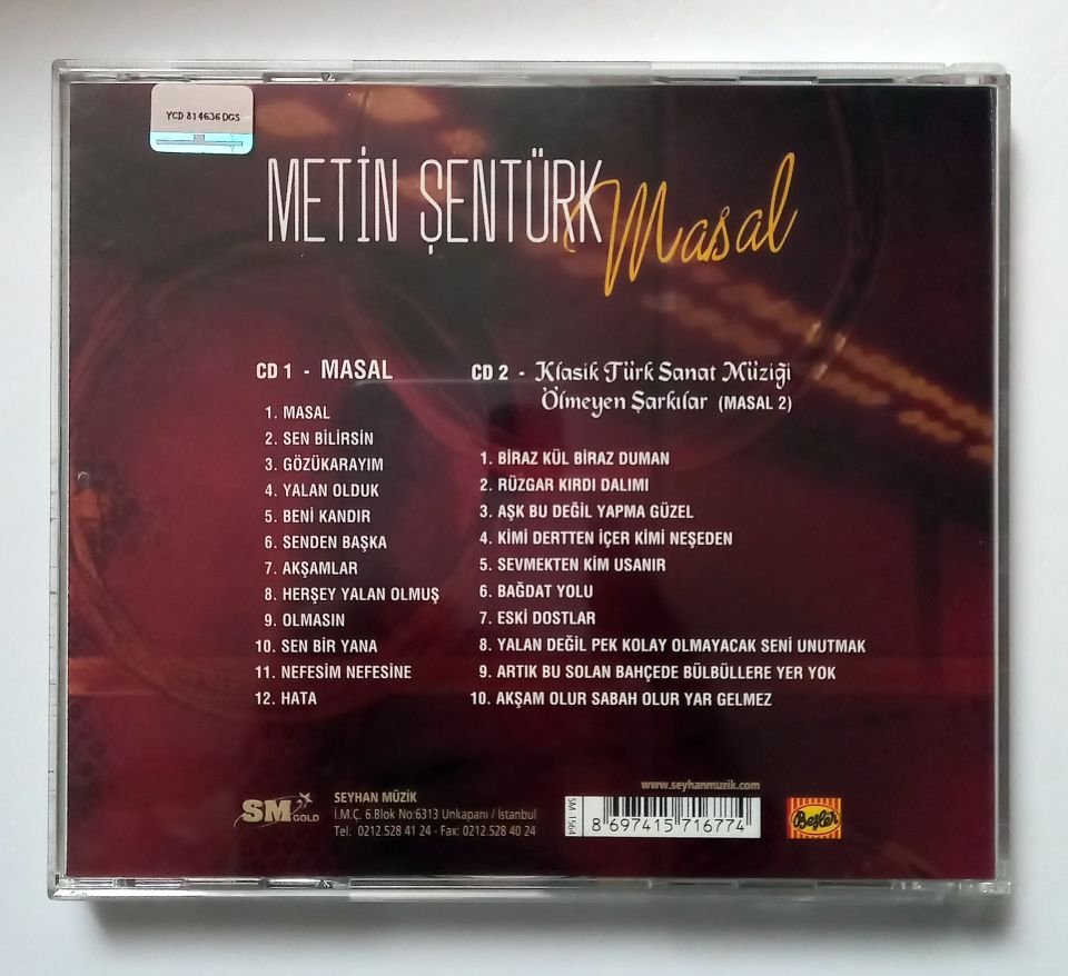 METİN ŞENTÜRK – MASAL (2006) - 2CD 2.EL