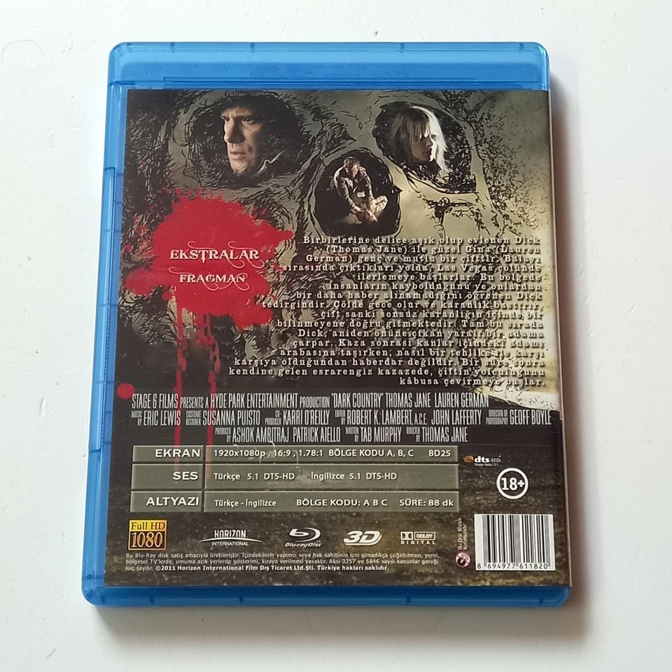 DARK COUNTRY - KARANLIK ÜLKE - THOMAS JANE, LAUREN GERMAN, YÖN.: THOMAS JANE - BLU-RAY 3D 2.EL