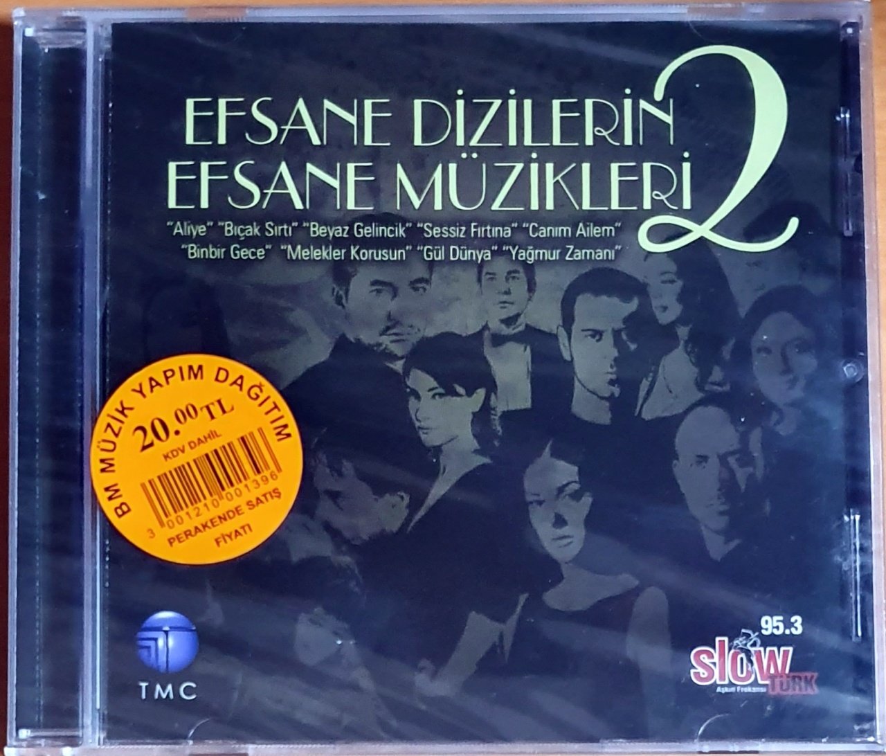 EFSANE DİZİLERİN EFSANE MÜZİKLERİ 2 / ALİYE, BIÇAK SIRTI, BEYAZ GELİNCİK, BİNBİR GECE, GÜL DÜNYA (2009) - CD SIFIR