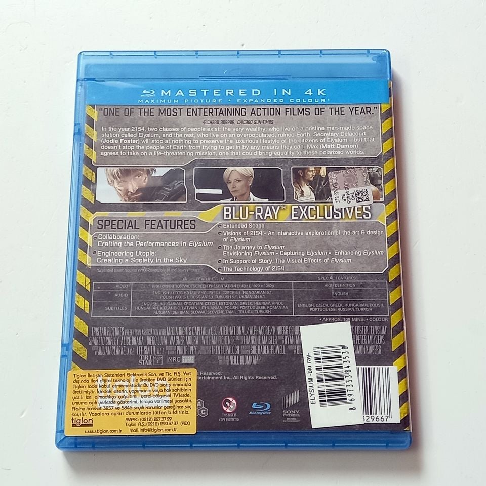 ELYSIUM - MATT DAMON, JODIE FOSTER, YÖN.:NEILL BLOMKAMP - BLU-RAY 2.EL