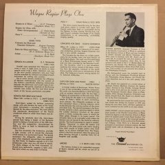 WAYNE RAPIER PLAYS OBOE WITH PIANIST JOHN PERRY, TELEMANN, SAINT-SAENS, FRANCK, GOOSSENS, PISTON, BACH 2.EL PLAK (1969) 2.EL PLAK