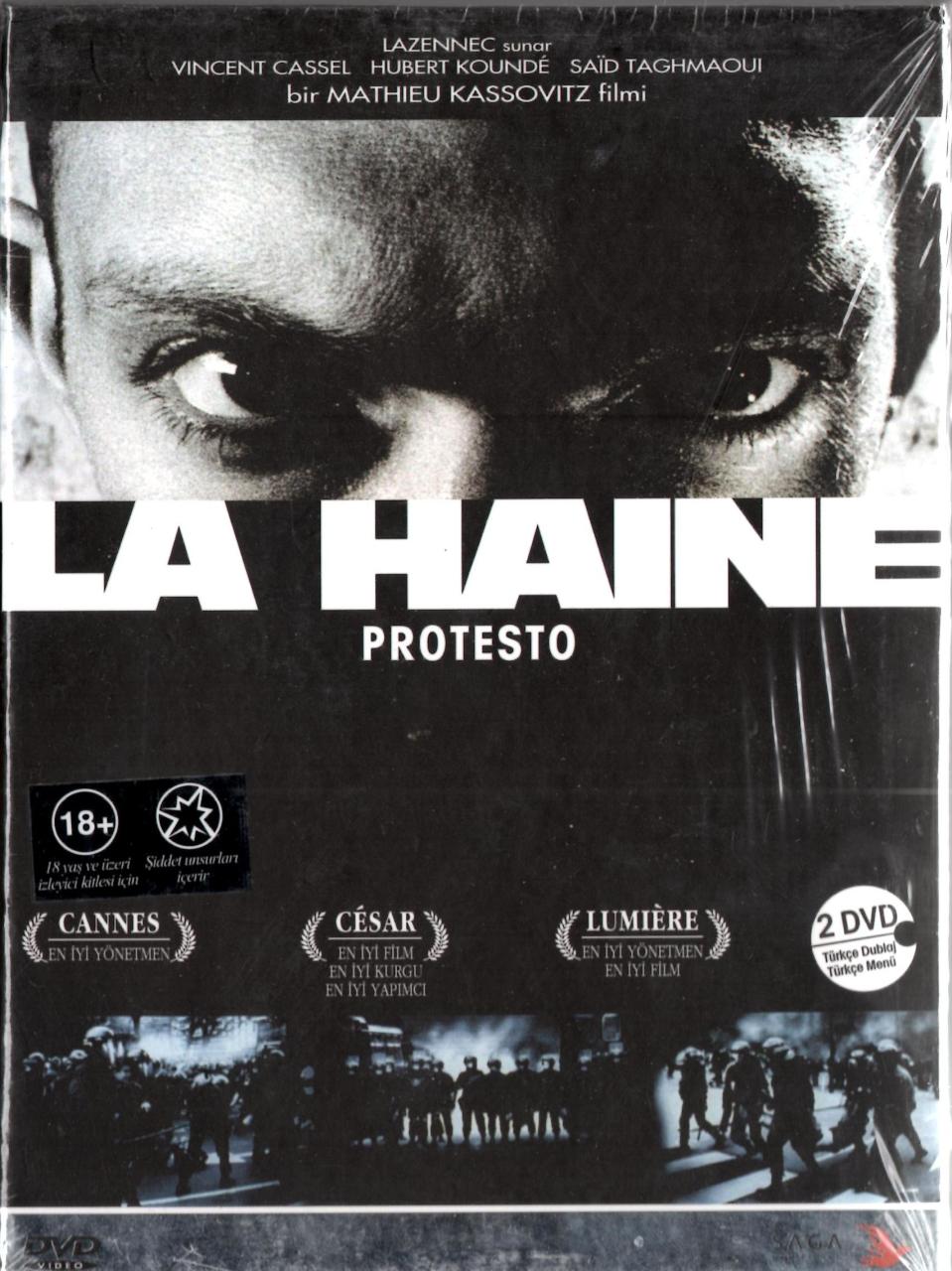 PROTESTO - LA HAINE - VINCENT CASSEL - HUBERT KOUNDÉ - MATHIEU KASSOVITZ - DVD SIFIR
