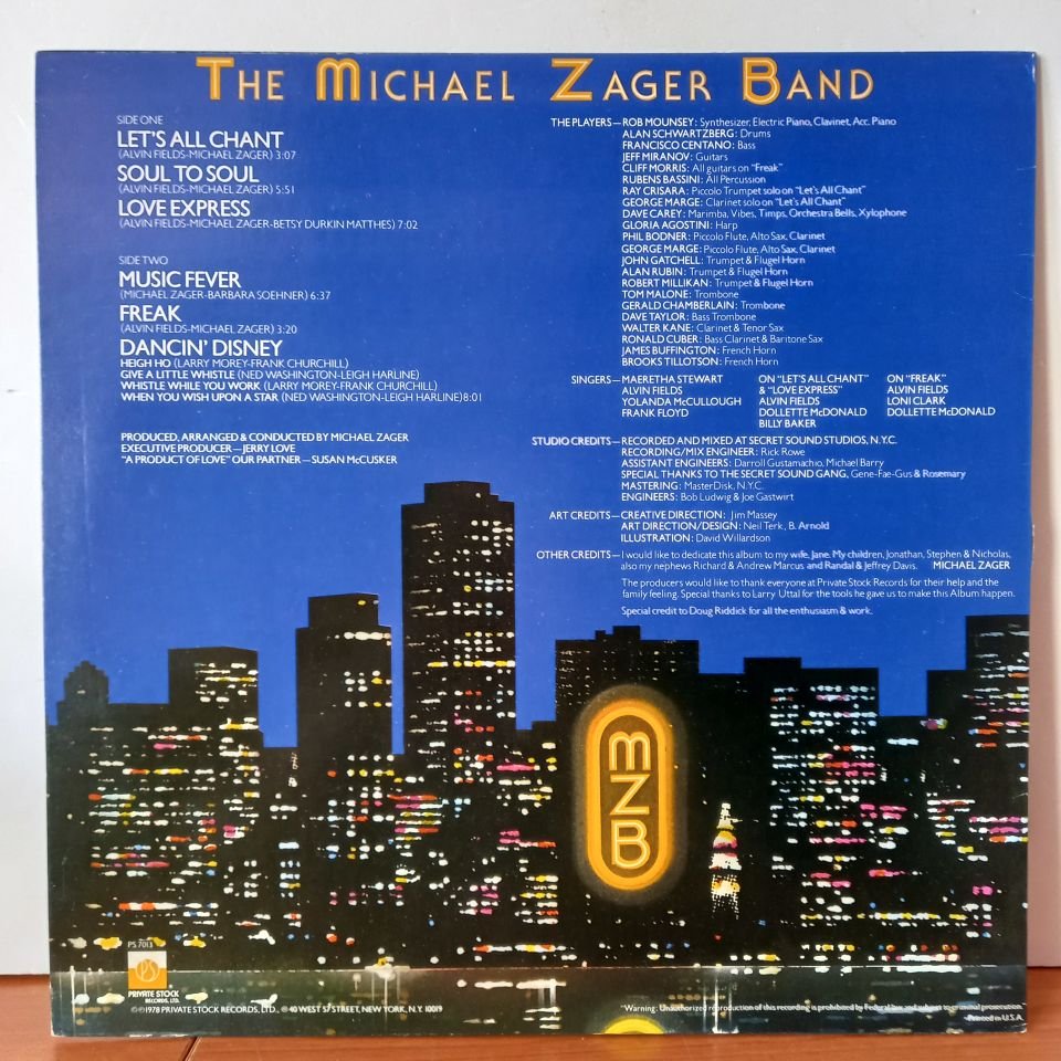 THE MICHAEL ZAGER BAND – LET'S ALL CHANT (1978) - LP 2.EL PLAK