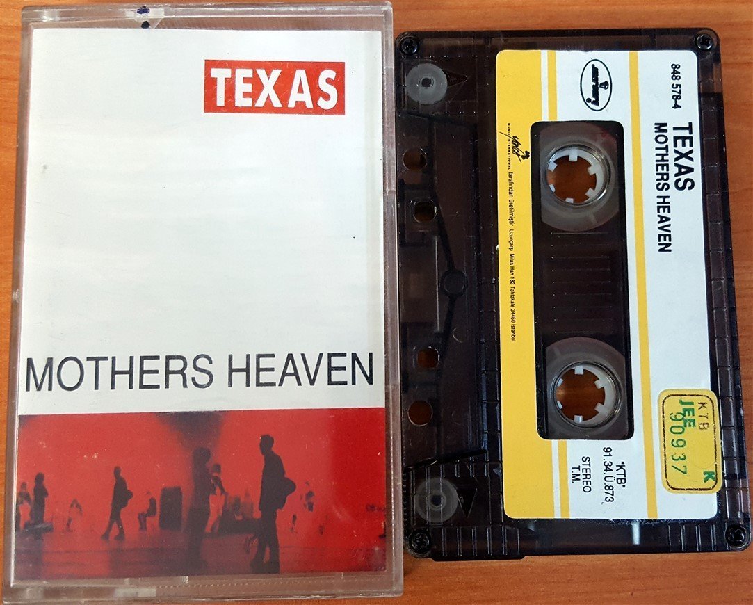 TEXAS - MOTHERS HEAVEN (1991) YONCA CASSETTE MADE IN TURKEY ''USED'' PAPER LABEL