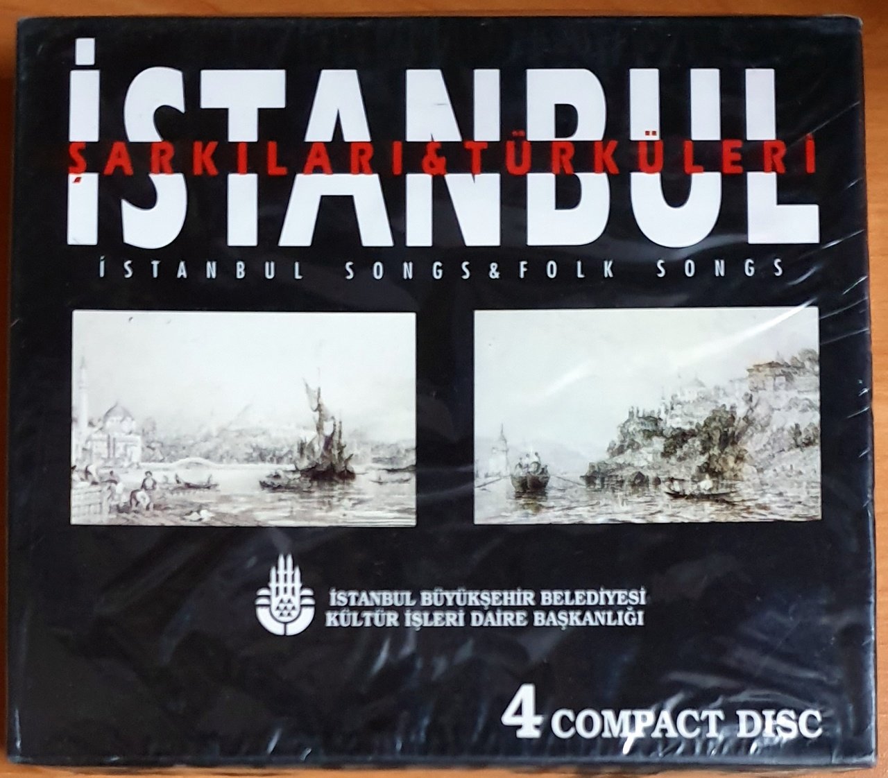 İSTANBUL ŞARKILARI & TÜRKÜLERİ / İSTANBUL SONGS & FOLK SONGS - 4CD İSTANBUL BÜYÜKŞEHİR BELEDİYESİ KÜLTÜR İŞLERİ DAİRE BAŞKANLIĞI SIFIR