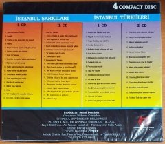 İSTANBUL ŞARKILARI & TÜRKÜLERİ / İSTANBUL SONGS & FOLK SONGS - 4CD İSTANBUL BÜYÜKŞEHİR BELEDİYESİ KÜLTÜR İŞLERİ DAİRE BAŞKANLIĞI SIFIR