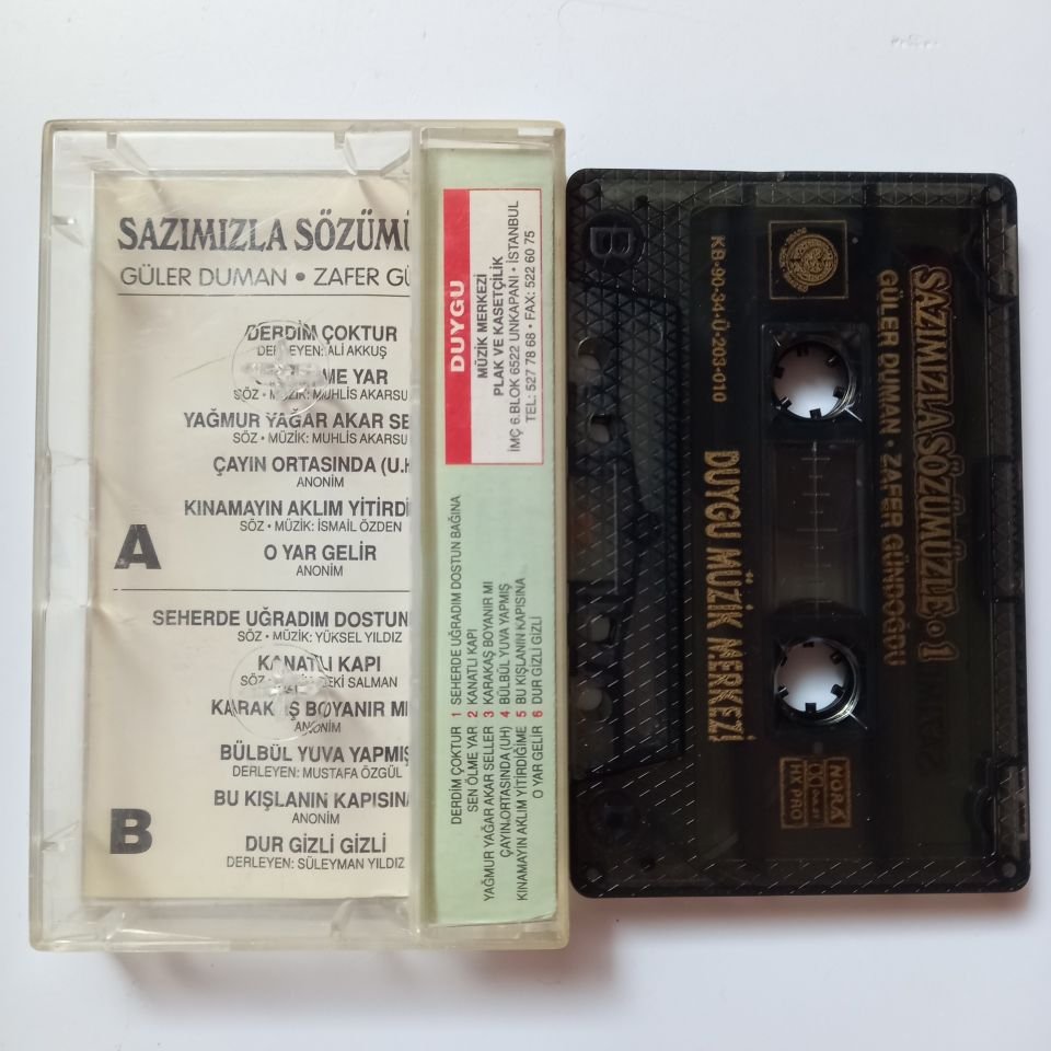 SAZIMIZLA SÖZÜMÜZLE 1 / GÜLER DUMAN, ZAFER GÜNDOĞDU (1990) - KASET 2.EL