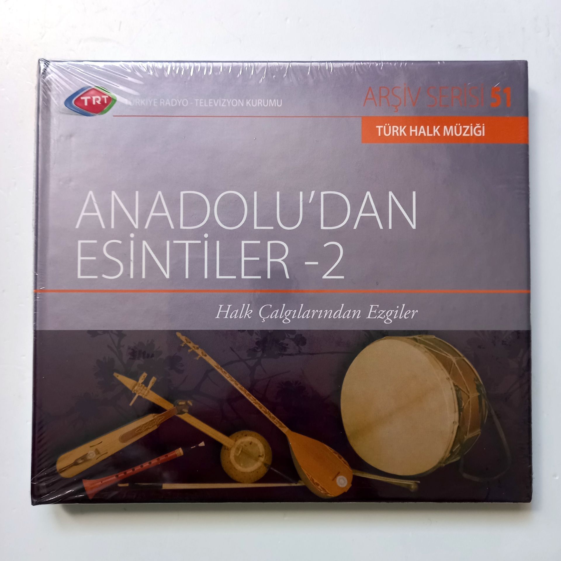 ANADOLU'DAN ESİNTİLER 2 - HALK ÇALGILARINDAN EZGİLER / TÜRK HALK MÜZİĞİ / TRT ARŞİV SERİSİ 51 - CD SIFIR