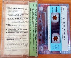 THE COLOR OF MONEY - SOUNDTRACK [DON HENLEY ROBERT PALMER ERIC CLAPTON MARK KNOPFLER B.B. KING]  (1987) MMY CASSETTE MADE IN TURKEY ''USED'' PAPER LABEL