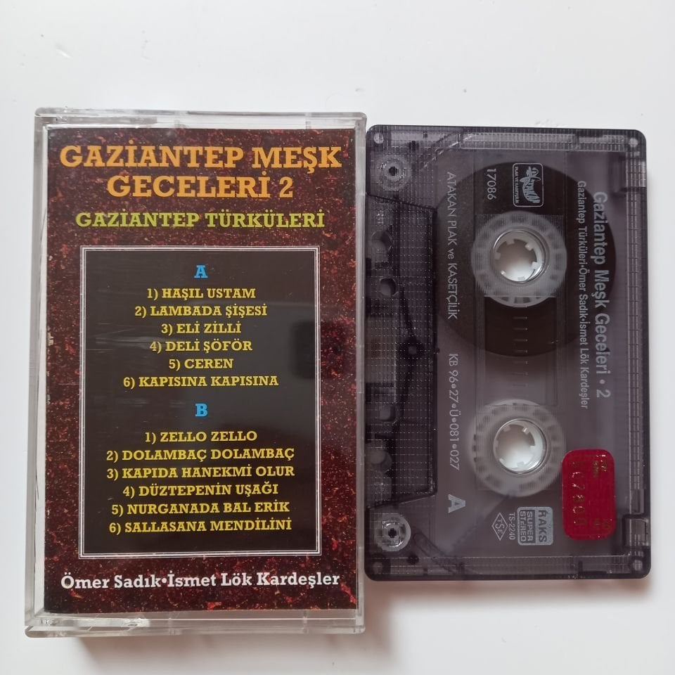 GAZİANTEP MEŞK GECELERİ 2 / ÖMER SADIK, İSMET KÖK KARDEŞLER (1996) - KASET 2.EL