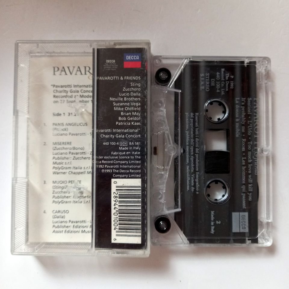 LUCIANO PAVAROTTI - PAVAROTTI & FRIENDS (1992) - KASET MADE IN ITALY 2.EL