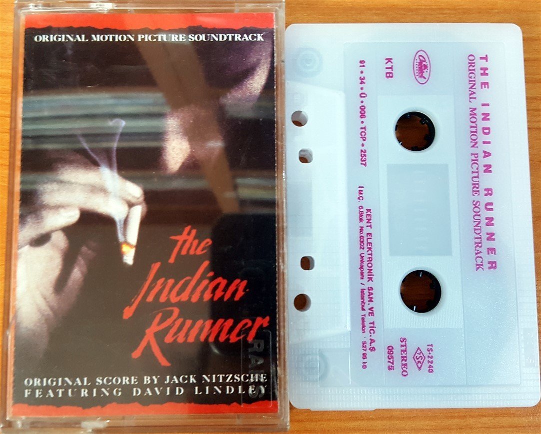 THE INDIAN RUNNER - SOUNDTRACK JACK NITZSCHE DAVID LINDLEY (1991) KENT CASSETTE MADE IN TURKEY ''USED''