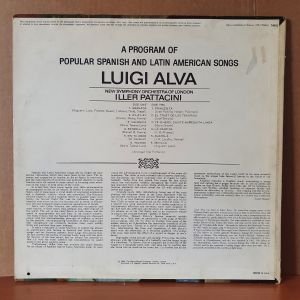 LUIGI ALVA - A PROGRAM OF POPULAR SPANISH AND LATIN AMERICAN SONGS (1964) - LP 2.EL PLAK