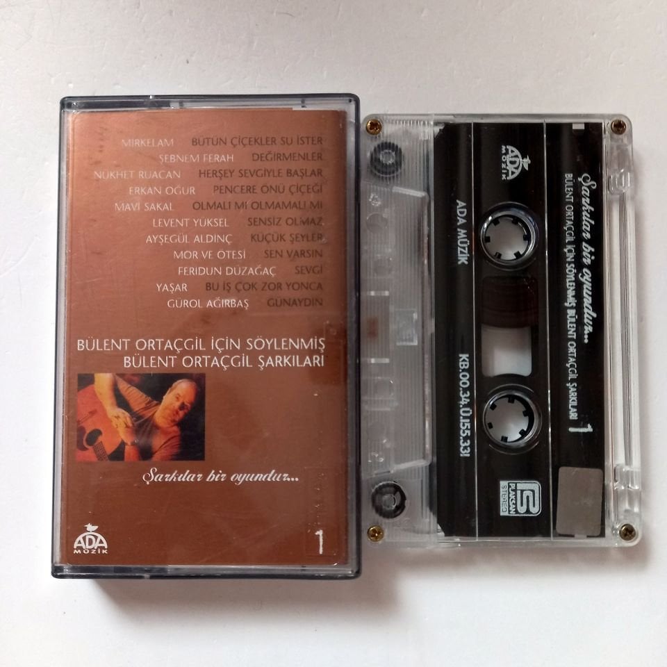 ŞARKILAR BİR OYUNDUR / BÜLENT ORTAÇGİL İÇİN SÖYLENMİŞ BÜLENT ORTAÇGİL ŞARKILARI 1 - ÇEŞİTLİ SANATÇILAR (2000) - KASET 2.EL
