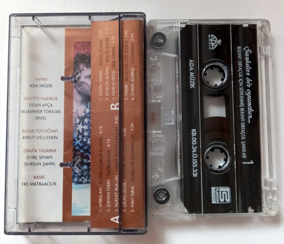 ŞARKILAR BİR OYUNDUR / BÜLENT ORTAÇGİL İÇİN SÖYLENMİŞ BÜLENT ORTAÇGİL ŞARKILARI 1 - ÇEŞİTLİ SANATÇILAR (2000) - KASET 2.EL