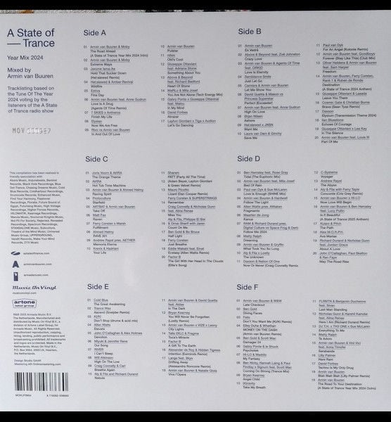 ARMIN VAN BUUREN - A STATE OF TRANCE YEAR MIX (2024) - 3LP HOUSE PROGRESSIVE TRANCE SIFIR PLAK