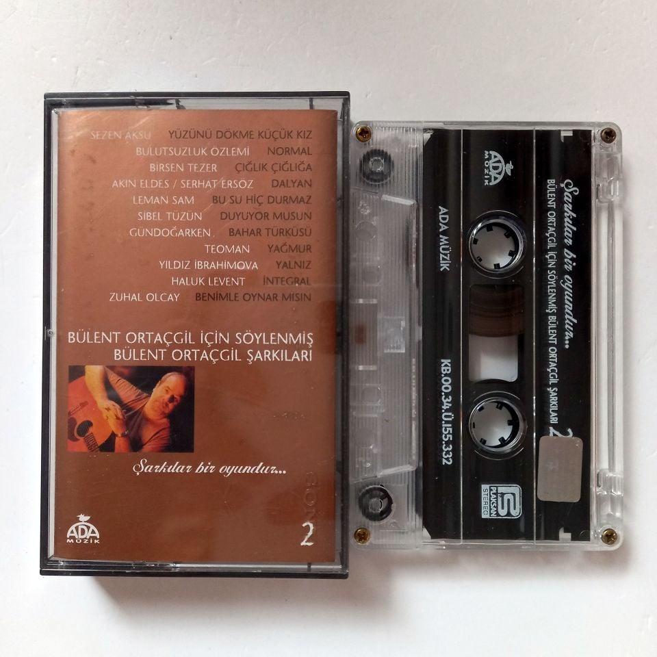 ŞARKILAR BİR OYUNDUR / BÜLENT ORTAÇGİL İÇİN SÖYLENMİŞ BÜLENT ORTAÇGİL ŞARKILARI 2 - ÇEŞİTLİ SANATÇILAR (2000) - KASET 2.EL