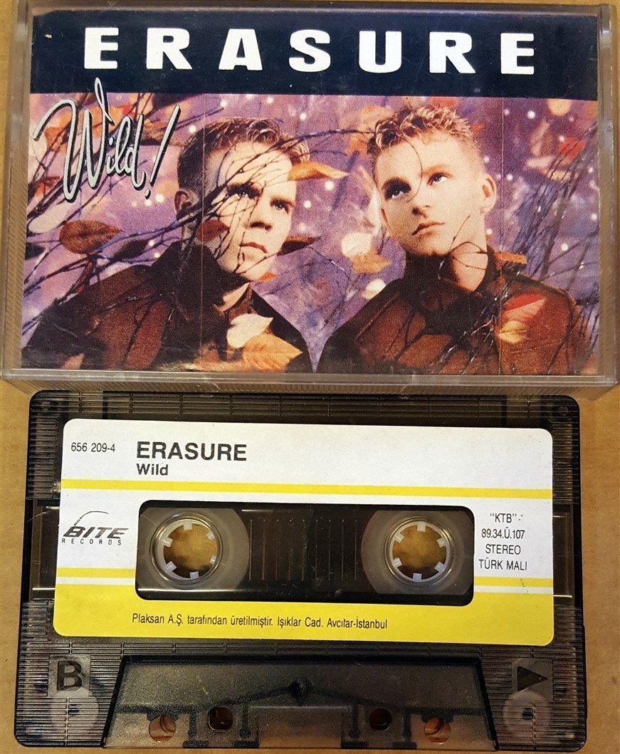 ERASURE - WILD (1989) PLAKSAN CASSETTE MADE IN TURKEY ''USED''