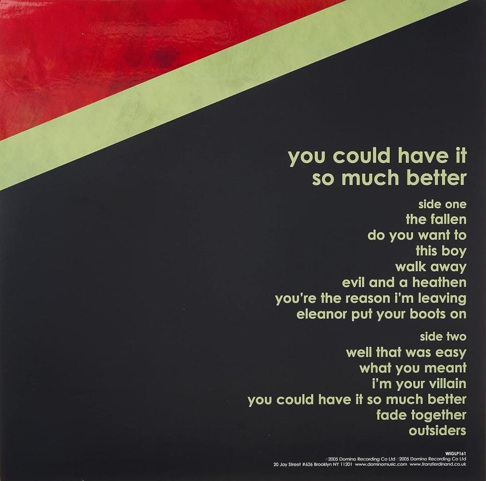 FRANZ FERDINAND - YOU COULD HAVE IT SO MUCH BETTER (2005) - LP 2021 EDITION SIFIR PLAK