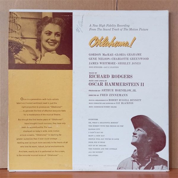 RODGERS AND HAMMERSTEIN – OKLAHOMA! (1956) - LP 2. EL PLAK