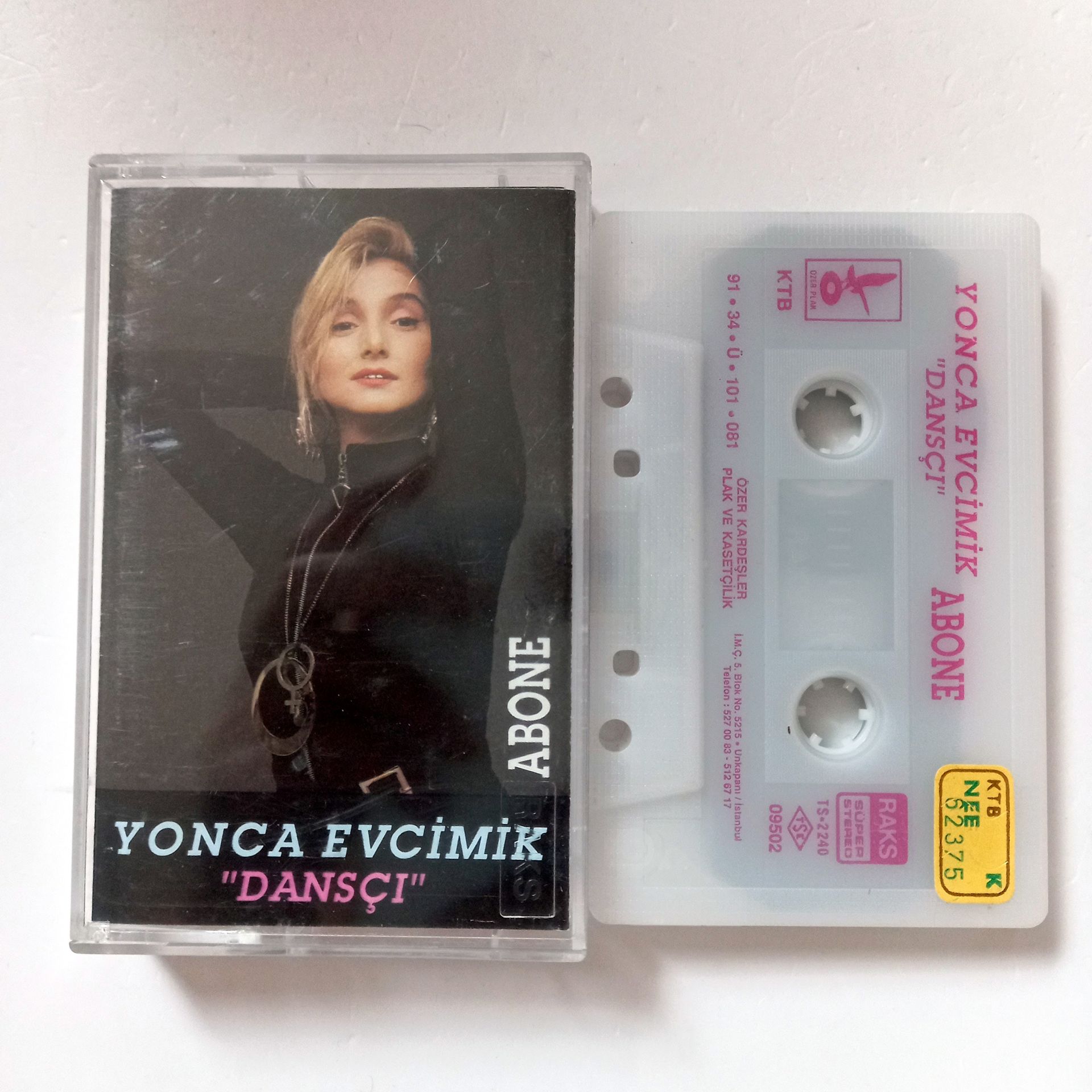 YONCA EVCİMİK - ''DANSÇI'' / ABONE (1991) - KASET ÖZER KARDEŞLER 2.EL