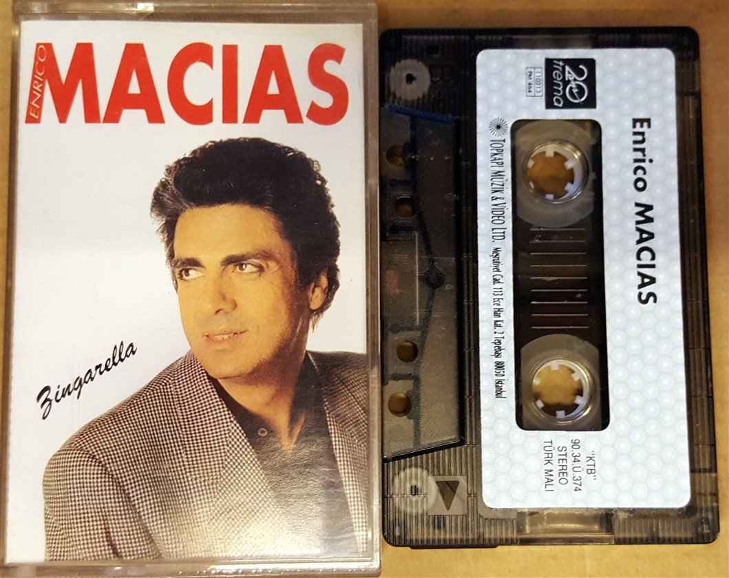 ENRICO MACIAS - ZINGARELLA (1990) TOPKAPI CASSETTE MADE IN TURKEY ''USED''