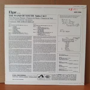 ELGAR: THE WAND OF YOUTH SUITES 1 & 2 / SIR ADRIAN BOULT, LONDON PHILHARMONIC ORCHESTRA (1968) - LP 2.EL PLAK