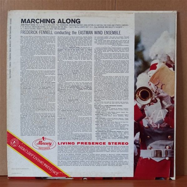 FREDERICK FENNELL, EASTMAN SYMPHONIC WIND ENSEMBLE – MARCHING ALONG - LP 2.EL PLAK
