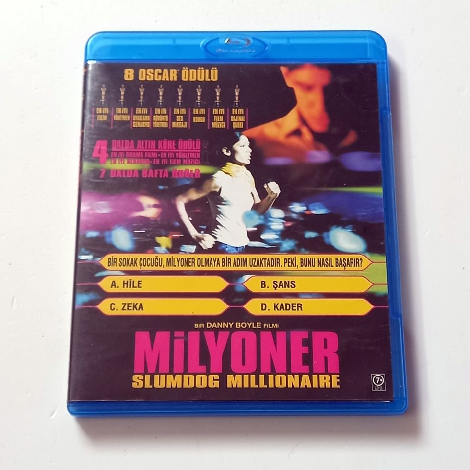 MİLYONER - SLUMDOG MILLIONAIRE - DEV PATEL, FREIDA PINTO, YÖN.: DANNY BOYLE - BLU-RAY  2.EL