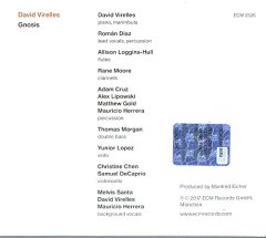 DAVID VIRELLES - GNOSSIS (2017) - CD ECM RECORDS SIFIR