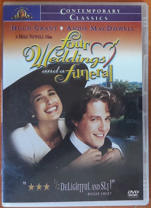 FOUR WEDDINGS AND A FUNERAL - HUGH GRANT - ANDIE MacDOWELL - DVD 2.EL TR ALTYAZI YOKTUR