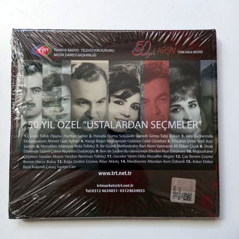 50. YIL ÖZEL ''USTALARDAN SEÇMELER'' / TÜRK HALK MÜZİĞİ / TRT ARŞİV SERİSİ 256 - CD SIFIR