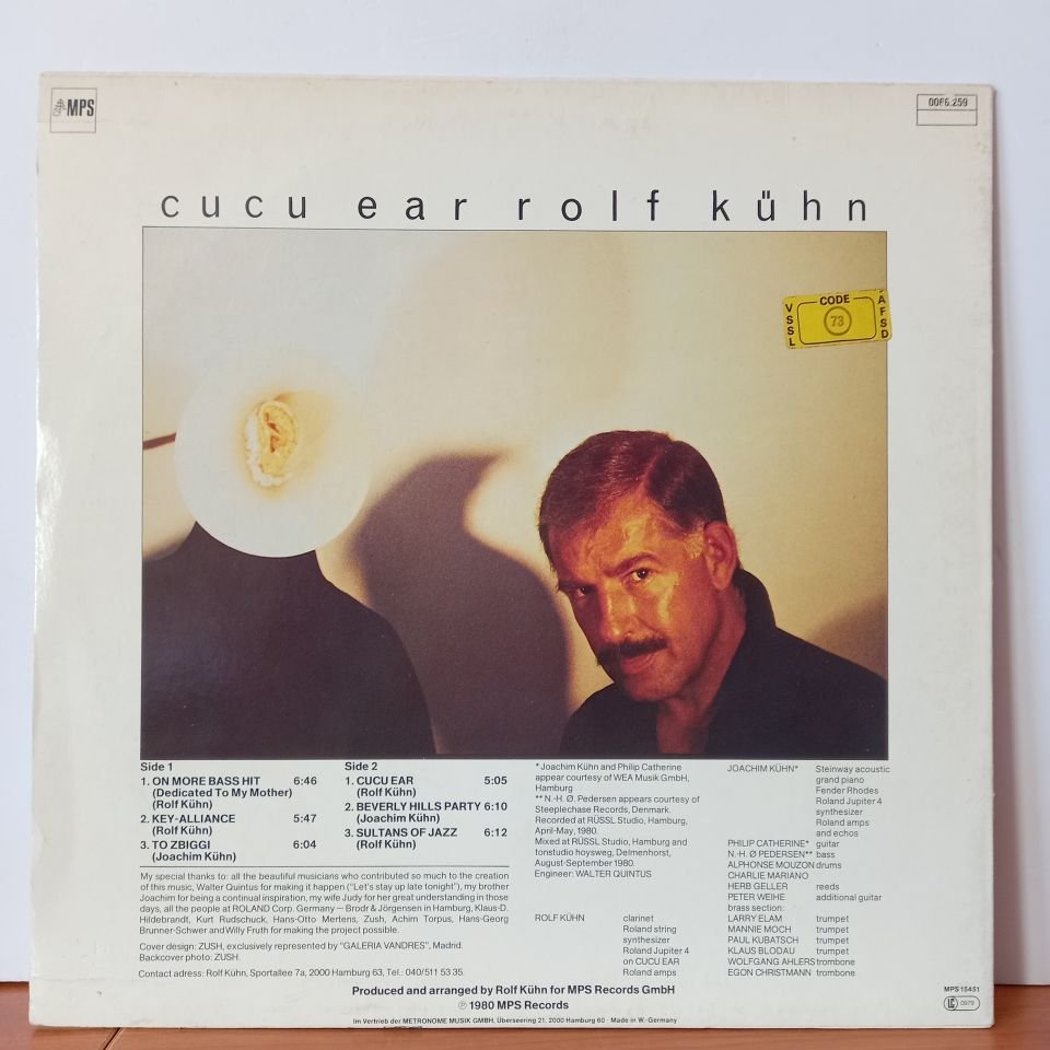 ROLF KÜHN – CUCU EAR (1980) - LP 2.EL PLAK