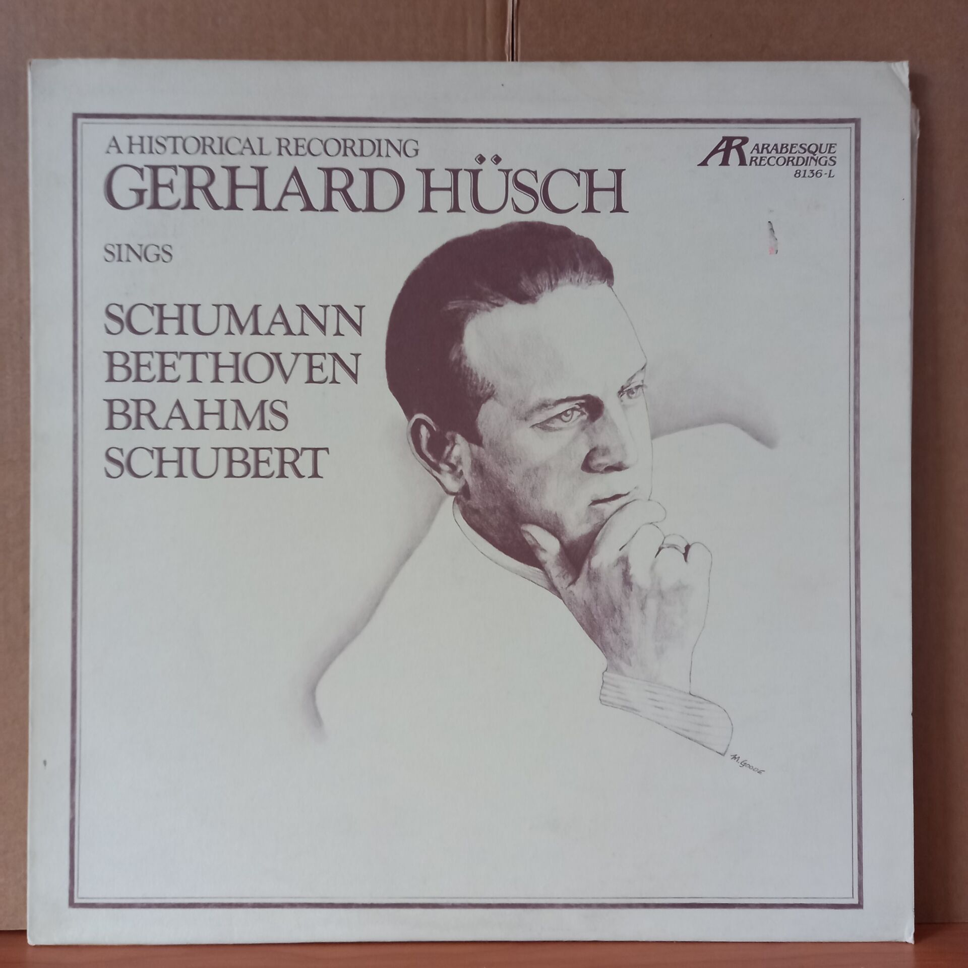 GERHARD HUSCH SINGS SCHUMANN-BEETHOVEN-BRAHMS-SCHUBERT (1983) - LP 2.EL PLAK