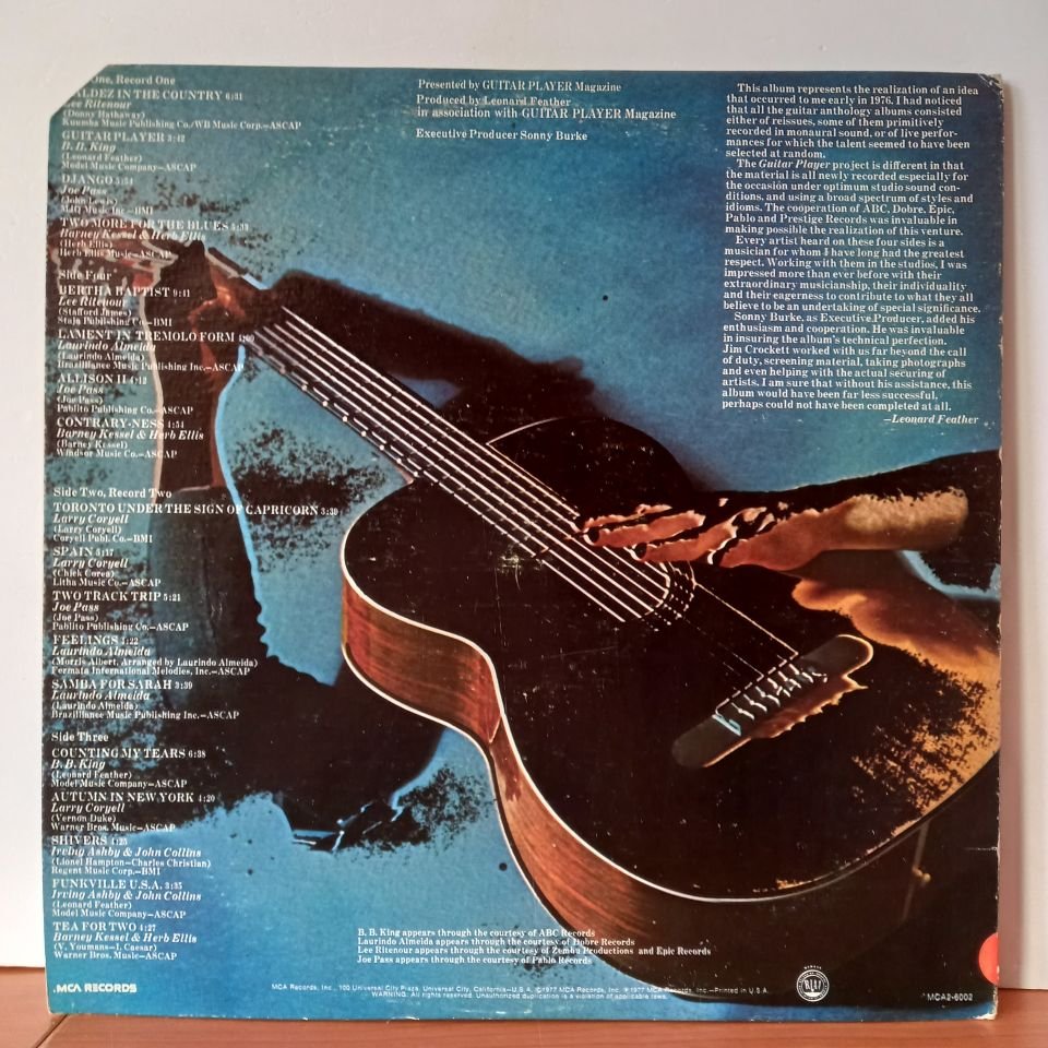GUITAR PLAYER [AN ALBUM OF CONTEMPORARY STYLES BY MODERN MASTERS] / LAURINDO ALMEIDA, IRVING ASHBY, B.B. KING, LARRY CORYELL (1977) - 2LP 2.EL PLAK