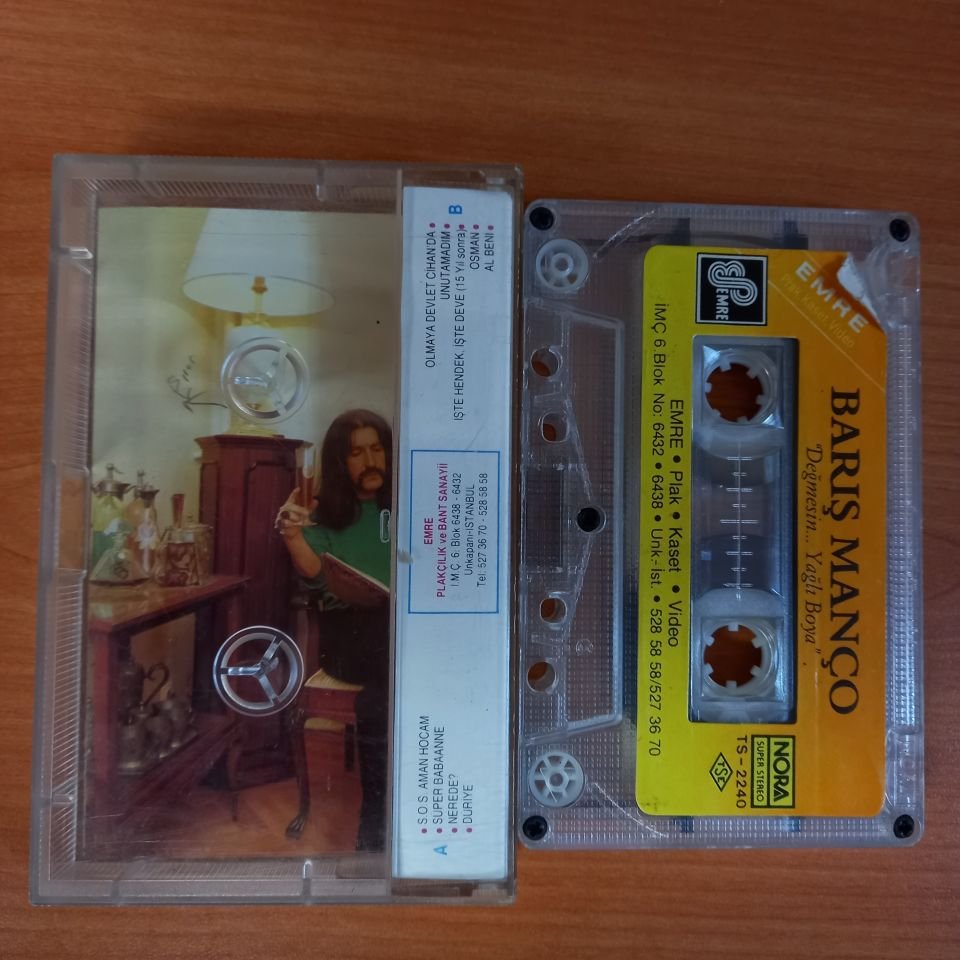 BARIŞ MANÇO - DEĞMESİN, YAĞLI BOYA - KASET 2.EL