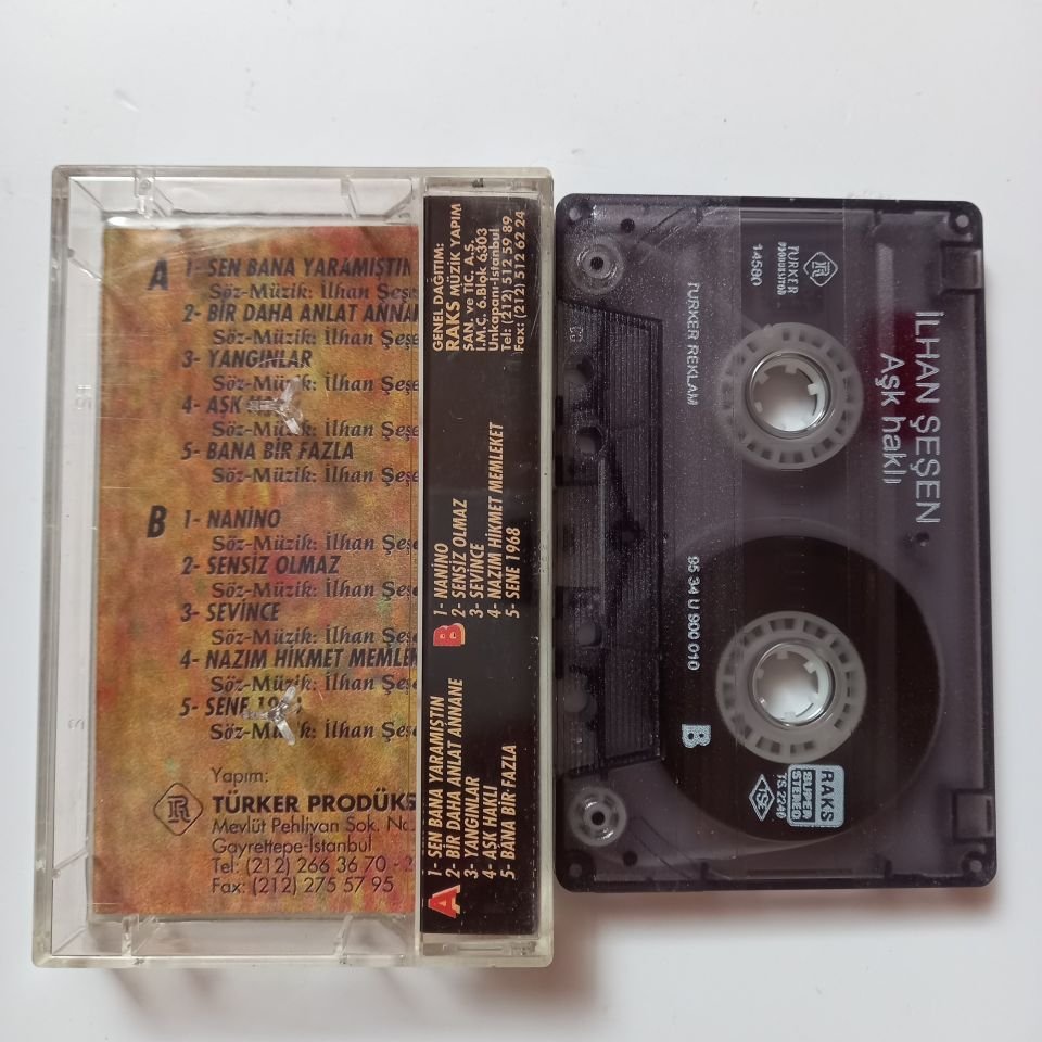 İLHAN ŞEŞEN - AŞK HAKLI (1995) - KASET 2.EL