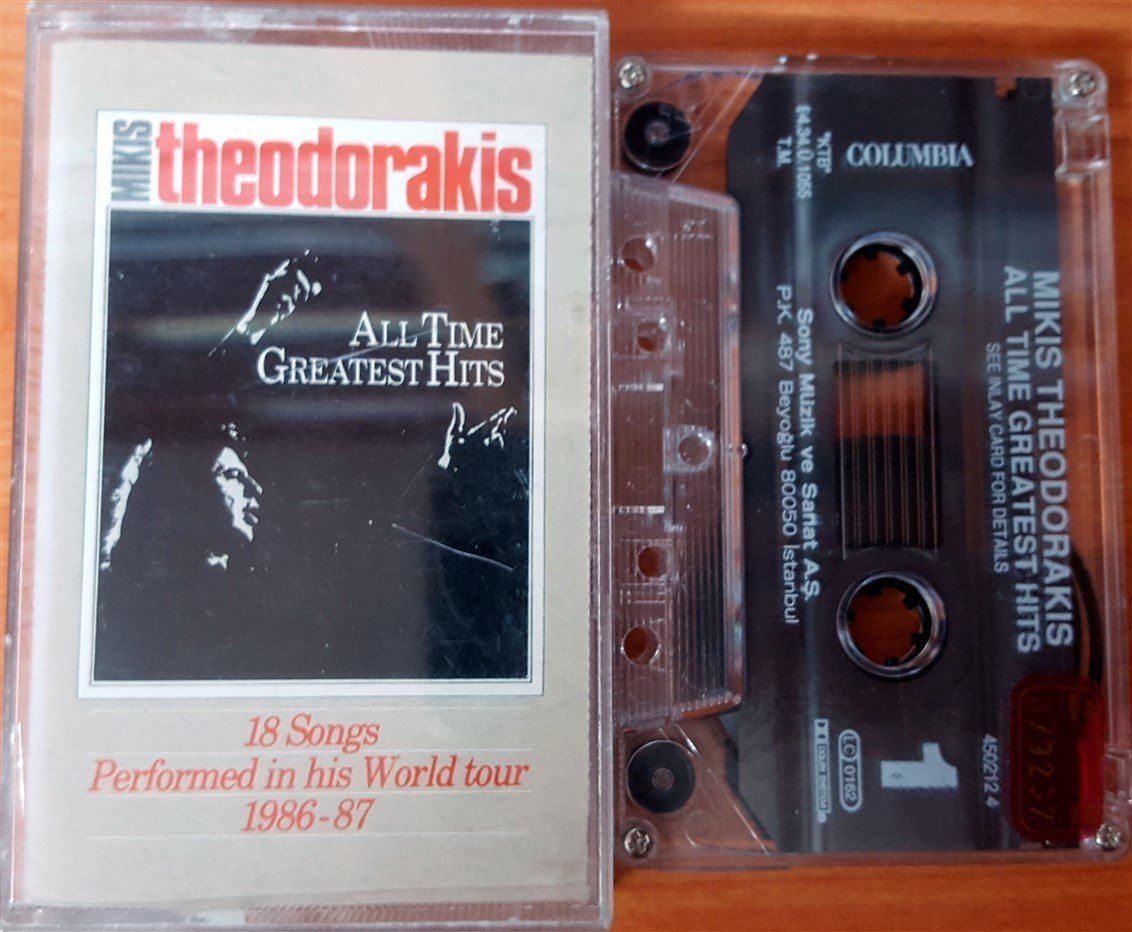 MIKIS THEODORAKIS - ALL TIME GREATEST HITS (1994) SONY CASSETTE MADE IN TURKEY ''USED''