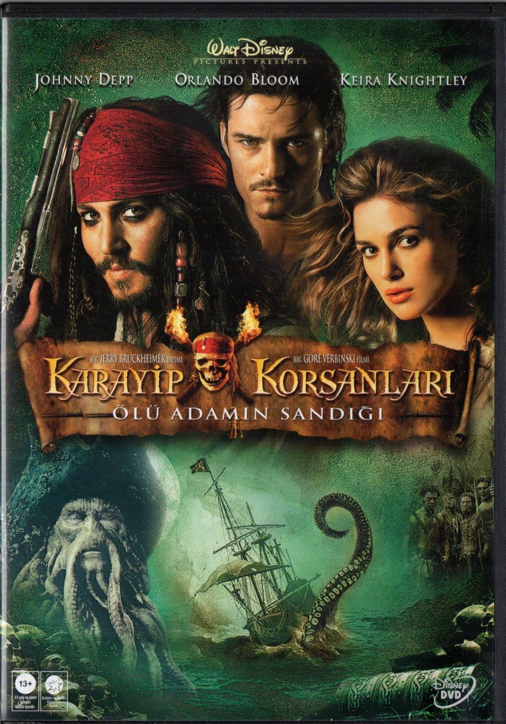 PIRATES OF THE CARIBBEAN 2 DEAD MAN'S CHEST - KARAYİP KORSANLARI 2 ÖLÜ ADAMIN SANDIĞI - JOHNNY DEPP - DVD 2.EL