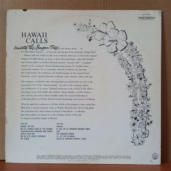 WEBLEY EDWARDS WITH AL KEALOHA PERRY – HAWAII CALLS - LP 2.EL PLAK