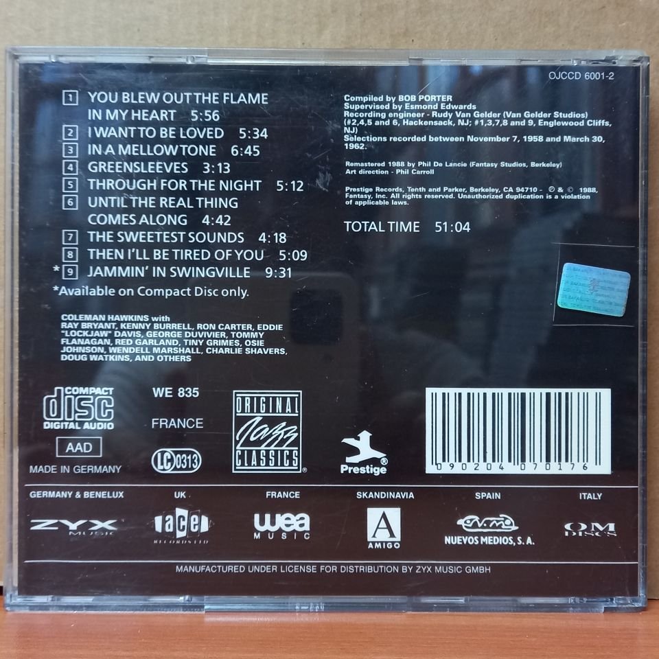 COLEMAN HAWKINS – IN A MELLOW TONE (1988) - CD 2.EL