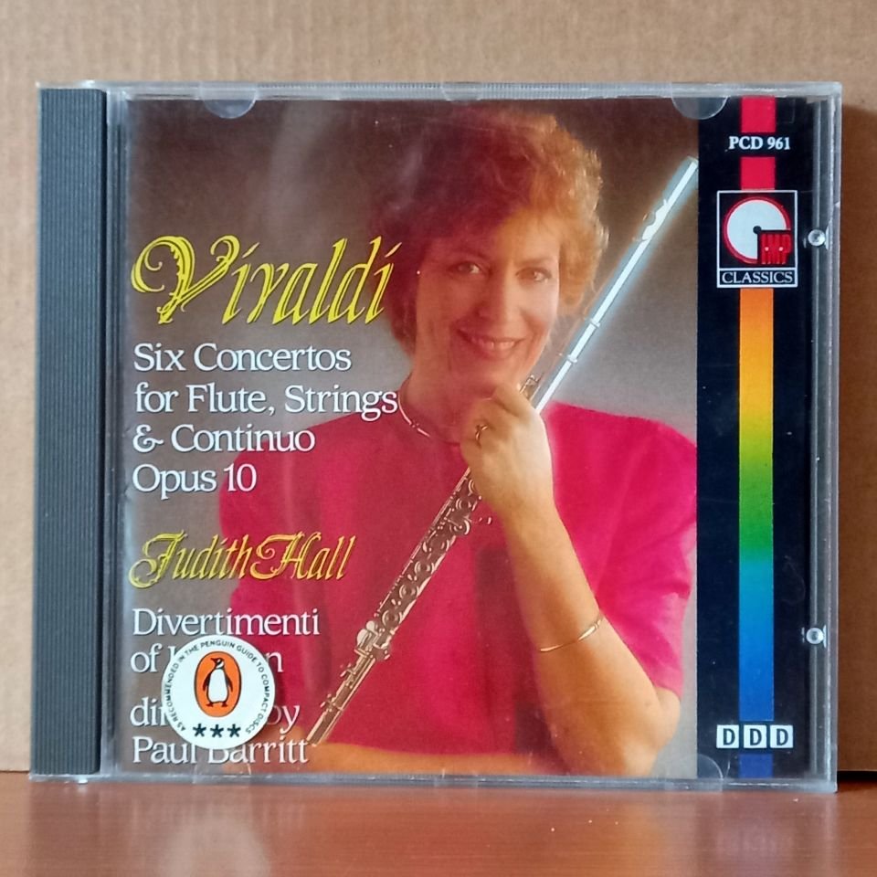 VIVALDI: SIX CONCERTOS FOR FLUTE, STRINGS & CONTINUO OPUS 10 / JUDITH HALL (1987) - CD 2.EL