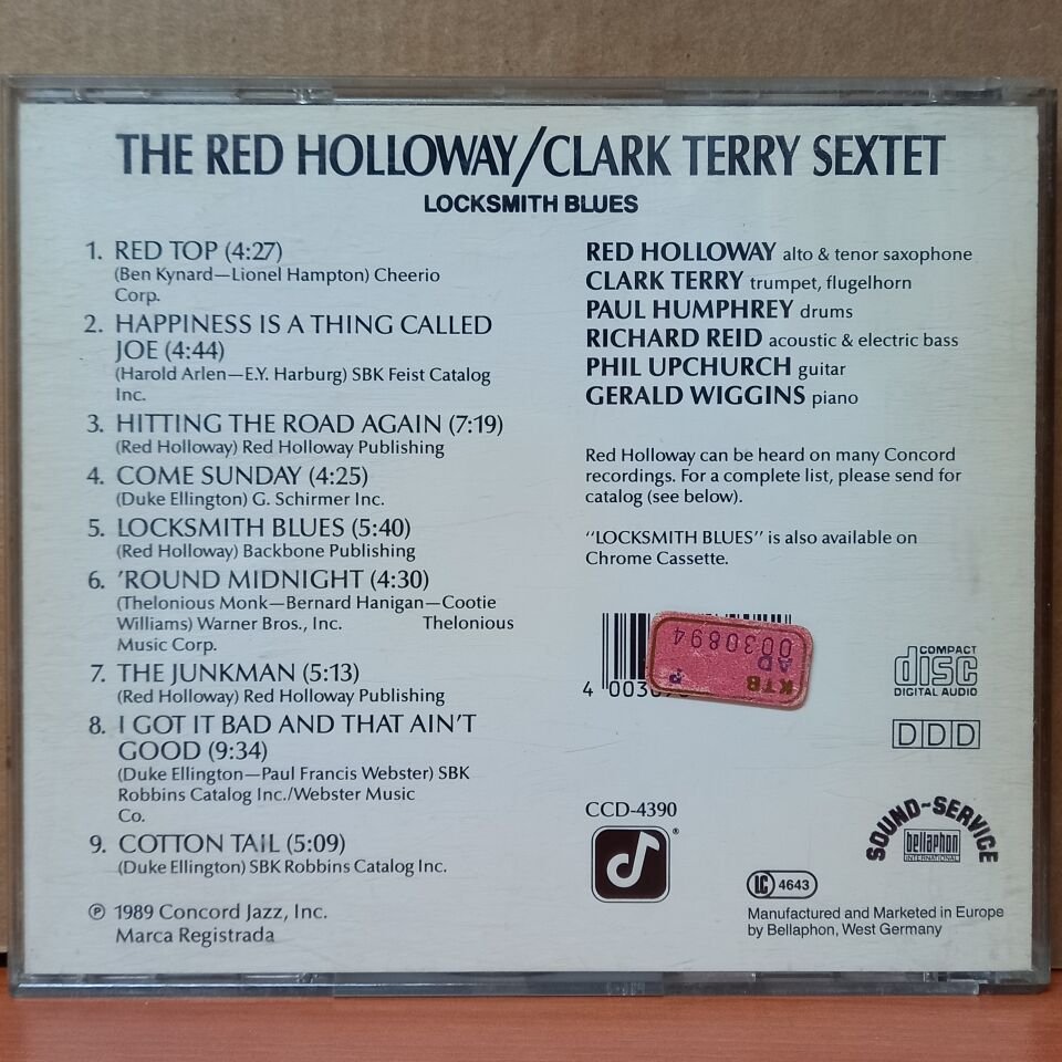 THE RED HOLLOWAY/CLARK TERRY SEXTET – LOCKSMITH BLUES (1989) - CD 2.EL