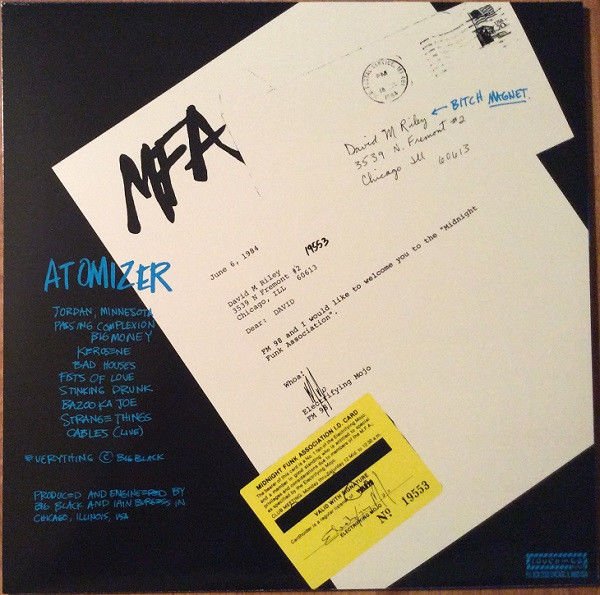 BIG BLACK - ATOMIZER (1986) - LP POST PUNK , NOISE ROCK 180GR 2023 EDITION SIFIR PLAK