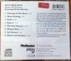 DON GROLNICK FEATURING MICHAEL BRECKER - HEARTS AND NUMBERS (1985) HIP POCKET RECORDS CD 2.EL