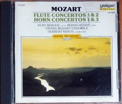 MOZART - FLUTE CONCERTOS 1&2 / HORN CONCERTOS 1&3 / KURT BERGER, BERND HEISER, VIENNA MOZART ENSEMBLE, HERBERT KRAUS (1989) LASERLIGHT CD 2.EL
