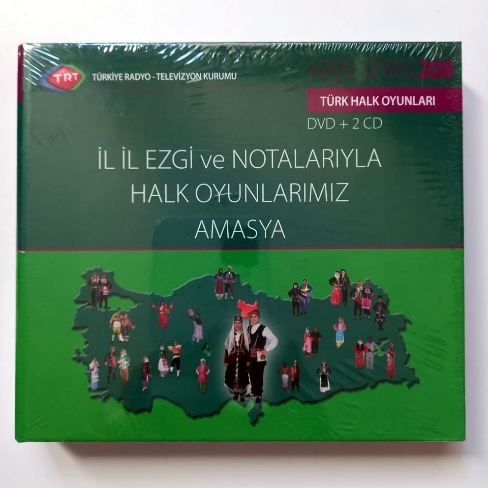 İL İL EZGİ VE NOTALARIYLA HALK OYUNLARIMIZ - AMASYA / TÜRK HALK OYUNLARI / TRT ARŞİV SERİSİ 208 - DVD+2CD SIFIR