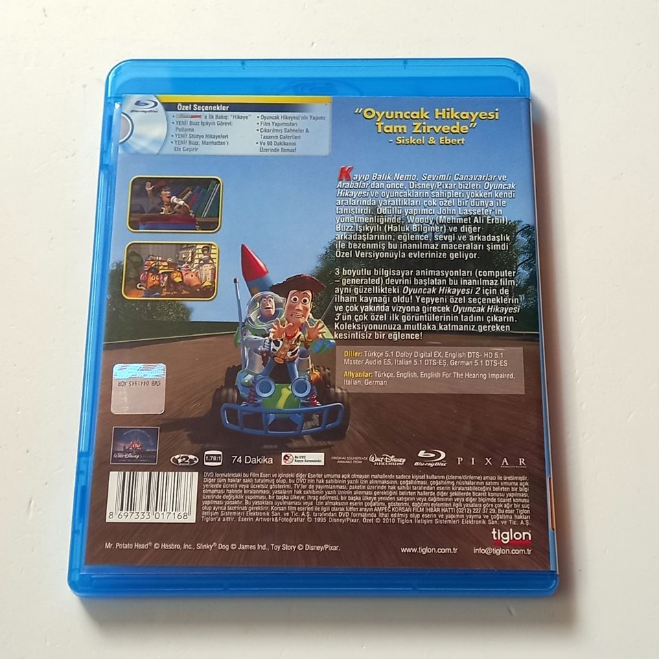 OYUNCAK HİKAYESİ / TOY STORY - PIXAR ANİMASYON - SES.: TOM HANKS, TIM ALLEN / MEHMET ALİ ERBİL, HALUK BİLGİNER - BLU-RAY 2.EL