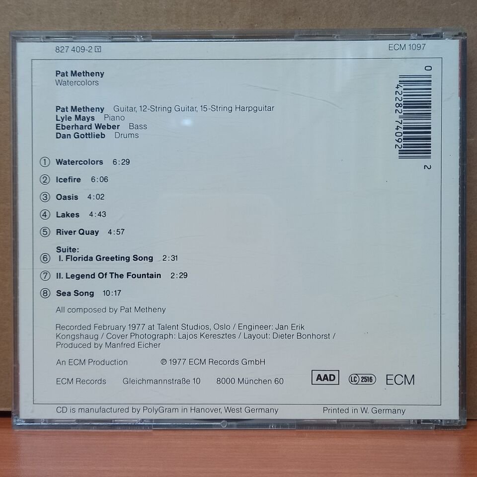 PAT METHENY - WATERCOLORS - CD 2.EL