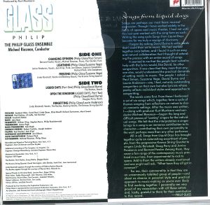 PHILIP GLASS - SONGS FROM LIQUID DAYS (1986) - LP CONTEMPORARY CLASSICAL 180GR 2020 EDITION SIFIR PLAK